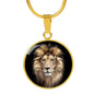Realistic Lion Head Charm Necklace & Bangle