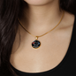 Keep Calm And Love Butterflies Circle Pendant Necklace And Bangle - Freedom Look