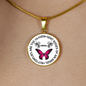 Butterflies Are The Heaven Sent Kisses Of An Angel Pendant Necklace (Circle) - Freedom Look