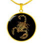 Scorpion Necklace - Black Background