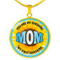 Sunshine Mom Mother’s Day Sunflower Engraved Pendant Necklace Jewelry Gift