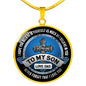 Son from Mother Dad Christian Engraved Pendant Necklace Jewelry Gift