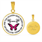Butterflies Are The Heaven Sent Kisses Of An Angel Pendant Necklace (Circle) - Freedom Look