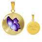 Butterfly Necklace And Bangle With Personalized Message - Freedom Look