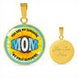 Sunshine Mom Mother’s Day Sunflower Engraved Pendant Necklace Jewelry Gift