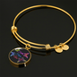Faith, Hope, Love Butterfly Gold And Silver Circle Necklace - USA - Freedom Look