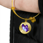 Butterfly Necklace And Bangle With Personalized Message - Freedom Look