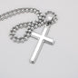 Cross Engraved Pendant Military Chain Necklace Jewelry Women Men Birthday Gift
