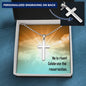 Cross Personalized Pendant Necklace Jewelry Women Men Military Chain Gift