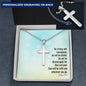Cross Engraved Pendant Necklace Jewelry Women Men Military Chain Birthday Gift