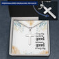 Cross Engraved Pendant Military Chain Necklace Jewelry Women Men Birthday Gift