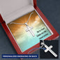Cross Personalized Pendant Necklace Jewelry Women Men Military Chain Gift