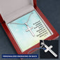 Cross Engraved Pendant Necklace Jewelry Women Men Military Chain Birthday Gift