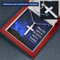 Cross Engraving Pendant Jewelry Necklace Women Men Military Chain Birthday Gift