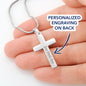 Cross Engraved Pendant Necklace Jewelry Men Women GR06 Confirmation Gift
