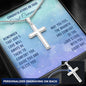 Cross Engraved Pendant Necklace Jewelry Men Women GR07 First Communion Gift