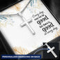 Cross Engraved Pendant Chain Necklace Jewelry Women Men Birthday Gift