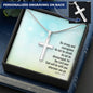 Cross Engraved Pendant Necklace Jewelry Women Men Chain Birthday Gift