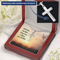 Cross Engraved Pendant Necklace Jewelry Men Women Chain Birthday Gift
