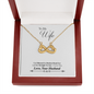 Husband To Wife Gift God Blessed Our Road Love Message + Infinity <3 Necklace