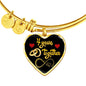 4 Years Anniversary Luxury Heart Gold Bangle - Freedom Look