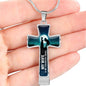 Wife Married Anniversary Guardian Angel Cross Necklace Birthday Valentines and Christmas Gift