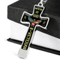 Protected By God & Veteran Cross Necklace Veteran's Day Military Retirement Birthday and Christmas Gift