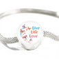 Live Life Love Charm Bracelet (Circle) - Freedom Look