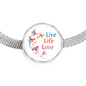 Live Life Love Charm Bracelet (Circle) - Freedom Look