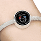 When A Butterfly Appears In My Yard It's A Visitor From Heaven Charm Bracelet (Circle)