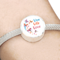 Live Life Love Charm Bracelet (Circle) - Freedom Look