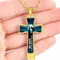 Wife Married Anniversary Guardian Angel Cross Necklace Birthday Valentines and Christmas Gift