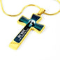 Wife Married Anniversary Guardian Angel Cross Necklace Birthday Valentines and Christmas Gift