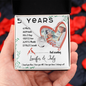 5 Years Anniversary Necklace Personalized with Name and Image