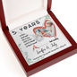 5 Years Anniversary Necklace Personalized with Name and Image
