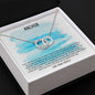 Friendship Day Gift, Best Friend Forever Message Box + Necklace (Two Circles)