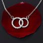 Friendship Day Gift, Best Friend Forever Message Box + Necklace (Two Circles)