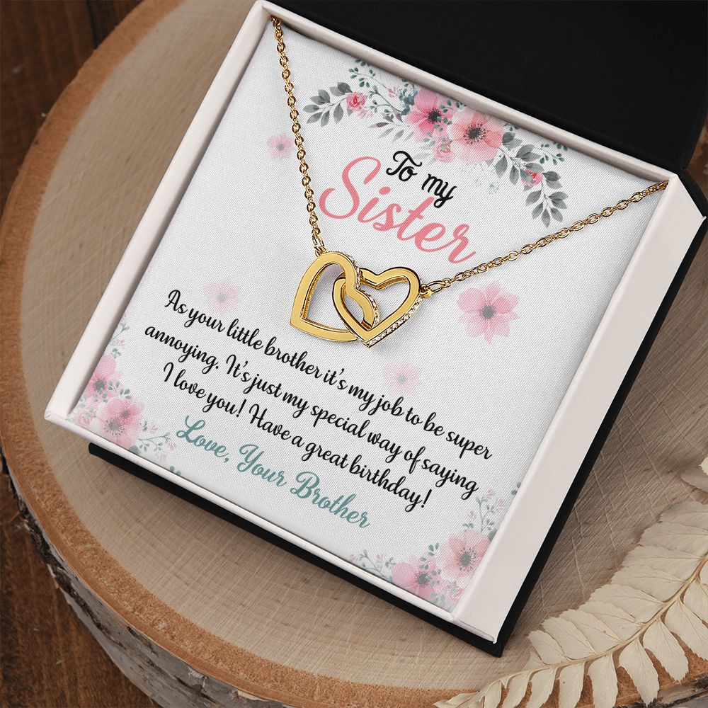 To my sister - From Btother 2 Hearts Together Necklace