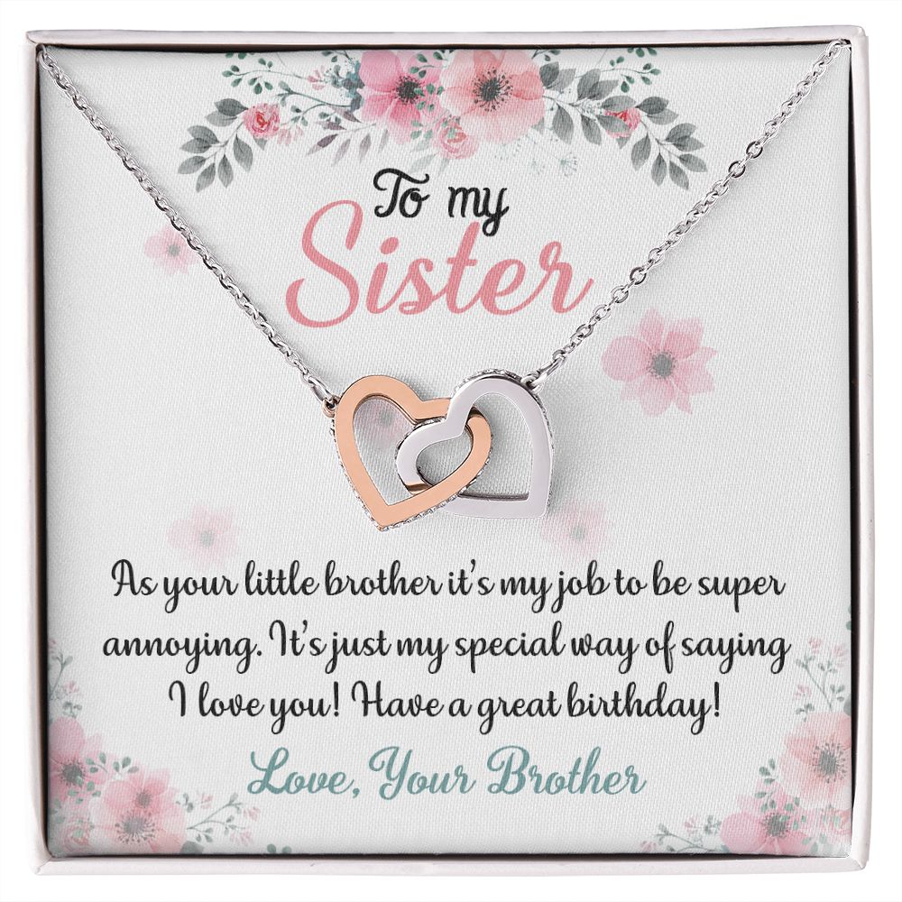 To my sister - From Btother 2 Hearts Together Necklace