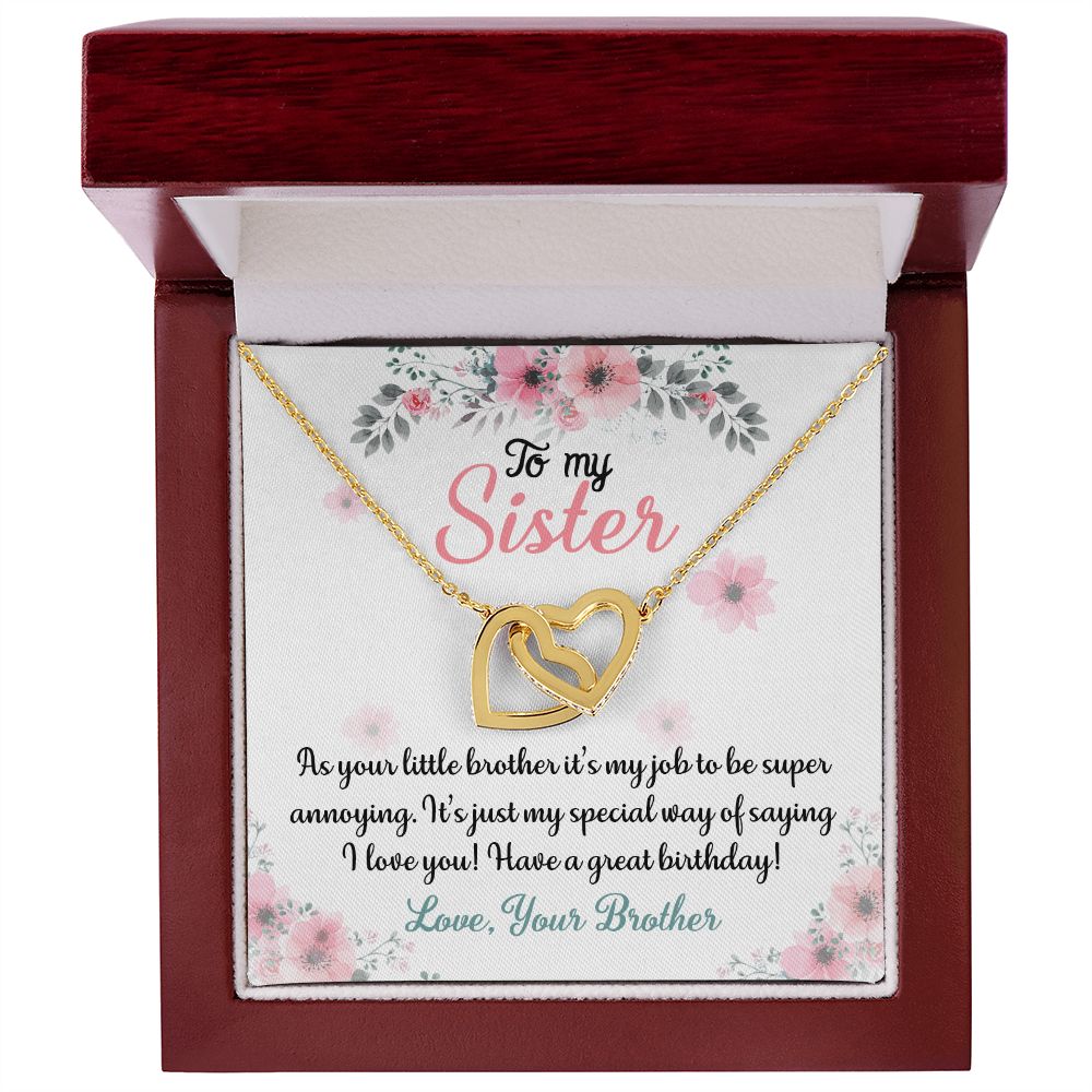 To my sister - From Btother 2 Hearts Together Necklace