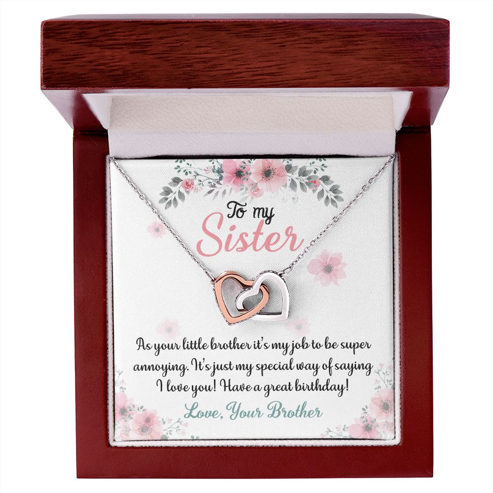 To my sister - From Btother 2 Hearts Together Necklace