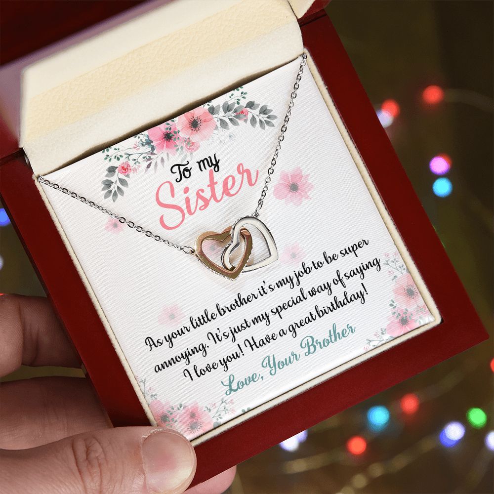 To my sister - From Btother 2 Hearts Together Necklace