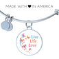 Live Life Love Butterfly Necklace And Bangle - Made in USA - Freedom Look