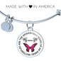 Butterflies Are The Heaven Sent Kisses Of An Angel Pendant Necklace (Circle) - Freedom Look