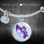 Butterfly Necklace And Bangle With Personalized Message - Freedom Look