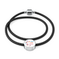 Live Life Love Woven Double-Braided Real-Leather Charm Bracelet (Circle) - Freedom Look
