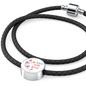 Live Life Love Woven Double-Braided Real-Leather Charm Bracelet (Circle) - Freedom Look