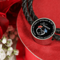 When A Butterfly Appears In My Yard It's A Visitor From Heaven Woven Double-Braided Real-Leather Charm Bracelet (Circle)