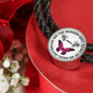 Butterflies Are The Heaven Sent Kisses Of An Angel Woven Double-Braided Real-Leather Charm Bracelet (Circle) - Freedom Look