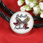 Butterfly Fashion Woven Double-Braided Real-Leather Charm Bracelet - Freedom Look